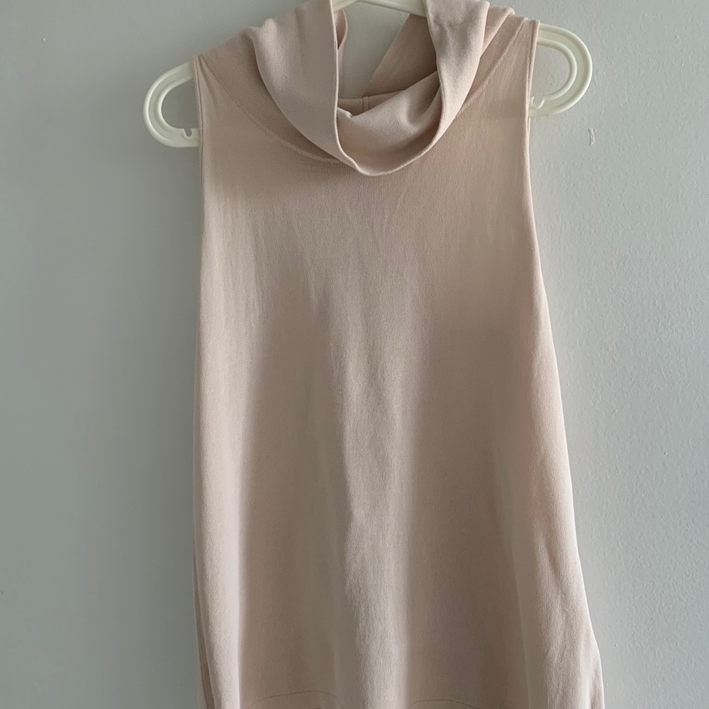 Reiss Light Pink Sleeveless High Neck Top